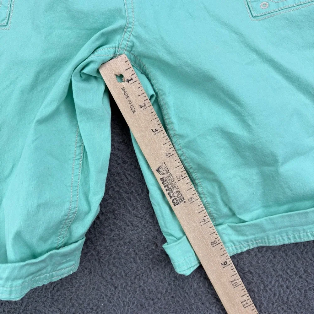 Cariloha Bamboo Mens Mint Green Cargo Shorts Size 32‎ Tropical Waistband Trim
